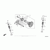Схема вузла: Шток & Клапан для Honda CRF250 CRF250R