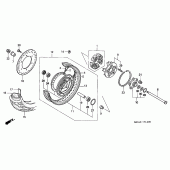 Схема вузла: Заднє колесо для Honda VTX1300