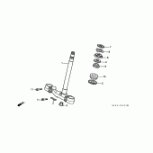 Схема узла: Рулевая траверса для Honda ST1100 Pan-European