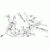 Схема вузла: Верхня траверса & Кліпон керма для Honda NC700