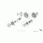 Схема вузла: Привід кікстартера для Honda XR650