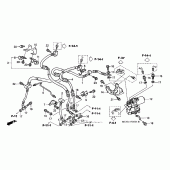 Схема вузла: Перед. гальмівний шланг (abs) для Honda VFR800 Interceptor