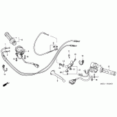 Схема вузла: Ручка керма & Пульт управління рульовой & Троси для Honda CBR600 CBR600RR