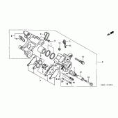Схема узла: Задний тормозной суппорт для Honda CB600F Hornet