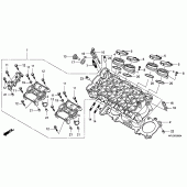 Схема узла: Головка цилиндра для Honda CBR1000 CBR1000RR Fireblade