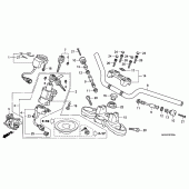 Схема вузла: Верхня траверса & Кліпон керма для Honda CB1000 CB1000R