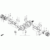 Схема вузла: Поршень для Honda GL1500 Gold Wing Interstate