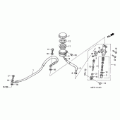 Схема вузла: Задній гальмівний циліндр (CBF500) для Honda CBF500