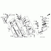 Схема узла: Задний тормозной цилиндр для Honda NRX1800 Valkyrie Rune