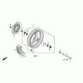 Схема узла: Передние колесо для Honda XL125 Varadero