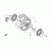 Схема вузла: Переднє колесо для Honda CB600F Hornet