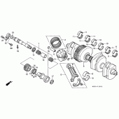 Схема вузла: Колінчастий вал і Поршень для Honda CBR1000 CBR1000F