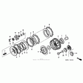 Схема вузла: Зчеплення для Honda VT600 Shadow VLX Deluxe
