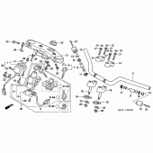 Схема вузла: Верхня траверса і Кліпон керма для Honda CB1300 Super Four