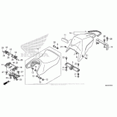 Схема узла: Сиденье для Honda ST1300 Pan-European Police