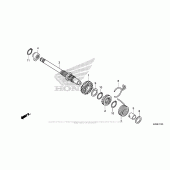 Схема узла: Привод кикстартера для Honda CRF125 CRF125FB