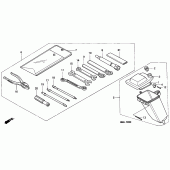 Схема вузла: Tools / tool box для Honda NX500 Dominator