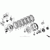 Схема вузла: Зчеплення для Honda XR250