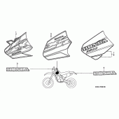 Схема вузла: Label read the manual (XR250RX / Y / 1) для Honda XR250