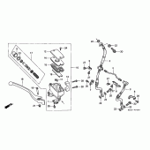 Схема вузла: Передній гальмівний циліндр для Honda GL1500 F6C