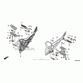 Схема узла: Подножки для Honda NC700