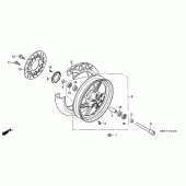 Схема вузла: Переднє колесо для Honda CBF500