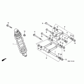 Схема узла: Задняя подвеска для Honda XL600 Transalp