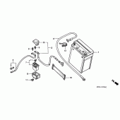 Схема вузла: Акумулятор для Honda CB600F Hornet S