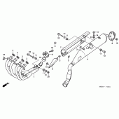 Схема вузла: Вихлопна система (CB600F3 / 4/5/6) для Honda CB600F Hornet