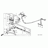 Схема вузла: Головний циліндр зчеплення для Honda GL1500 Gold Wing Aspencade