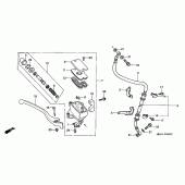 Схема вузла: Передній гальмівний циліндр для Honda VT750 Shadow ACE