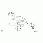 Схема узла: Переднее крыло для Honda CBR600 CBR600F