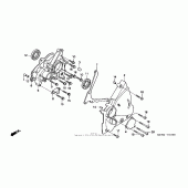Схема узла: Left cover для Honda CB750 Nighthawk
