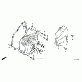 Схема вузла: Ліва кришка картера для Honda CBR250