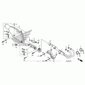 Схема вузла: Вихлопна система для Honda XR650
