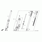 Схема вузла: Вилка передньої осі для Honda CB1000 CB1000F