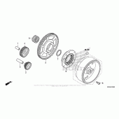 Схема вузла: Привід стартера для Honda NC700