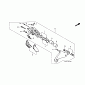 Схема узла: Задний тормозной суппорт (ST1100/ST1100AS) для Honda ST1100 Pan-European