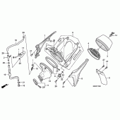 Схема узла: Воздушный фильтр для Honda CRF450 CRF450R