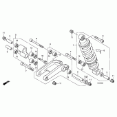 Схема вузла: Задня підвіска для Honda CBF1000