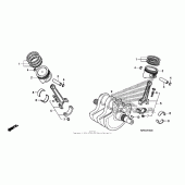 Схема узла: Коленчатый вал & Поршень для Honda VT750 Shadow Phantom