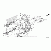 Схема вузла: Rear Crankcase Cover + Clutch Slave Cylinder для Honda ST1300 Pan-European Police
