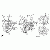 Схема вузла: Картер двигуна для Honda VT600 Shadow VLX