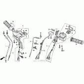 Схема узла: I handle + switch + cables для Honda GL1500 Gold Wing Interstate