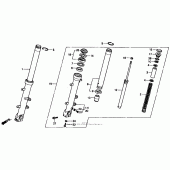 Схема вузла: Вилка передньої осі для Honda CBR1000 CBR1000F Hurricane