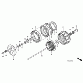 Схема вузла: Зчеплення для Honda CRF250 CRF250X