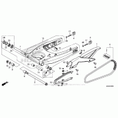 Схема узла: Задний рычаг (Маятник) для Honda NC700