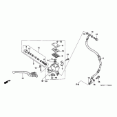 Схема вузла: Передній гальмівний циліндр для Honda FMX650