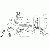 Схема вузла: Паливний бак для Honda GL1500 Valkyrie