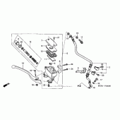 Схема вузла: Передній гальмівний циліндр для Honda VT1100 Shadow Sabre